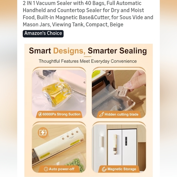 Vacuum Sealer with Bags - Picture 8 of 12